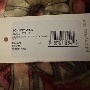 Johnny Was bamboo short sleeve swing top